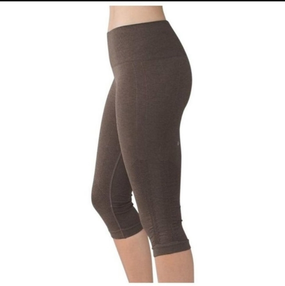 lululemon athletica Pants - Lululemon Dark Brown Crop